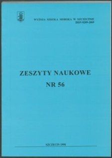 Zeszyty Naukowe. Wyższa Szkoła Morska w Szczecinie. 1998, nr 56