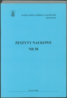 Zeszyty Naukowe. Wyższa Szkoła Morska w Szczecinie. 2000, nr 58