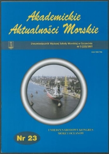 Akademickie Aktualności Morskie : Dwumiesięcznik Wyższej Szkoły Morskiej w Szczecinie. 2001, nr 5 (23)