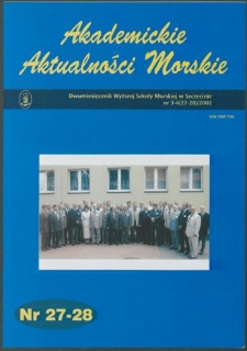 Akademickie Aktualności Morskie : Dwumiesięcznik Wyższej Szkoły Morskiej w Szczecinie. 2002, nr 3-4 (27-28)