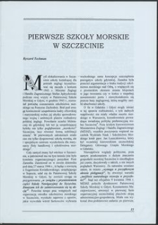 Pierwsze szkoły morskie w Szczecinie