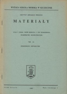 Stan i ocena torów wodnych i ich oznakowania województwa szczecińskiego. T. 2, Oznakowanie nawigacyjne