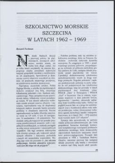 Szkolnictwo morskie Szczecina w latach 1962-1969