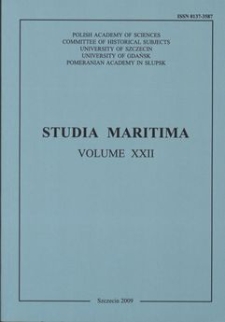 Studia Maritima. 2009, Vol. 22