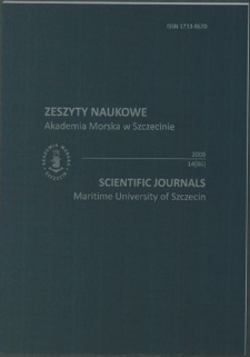 Zeszyty Naukowe. Akademia Morska w Szczecinie. 2008, nr 14(86)