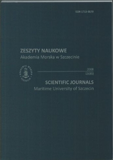 Zeszyty Naukowe. Akademia Morska w Szczecinie. 2008, nr 13(85)
