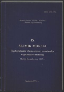 9. IX Sejmik Morski, Mielno - Koszalin maj 1993