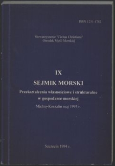 9. IX Sejmik Morski, Mielno - Koszalin maj 1993