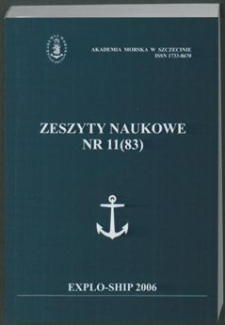Zeszyty Naukowe. Akademia Morska w Szczecinie. 2006, nr 11(83)