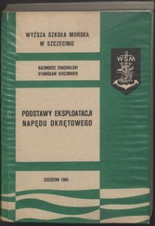 Podstawy eksploatacji napędu okrętowego