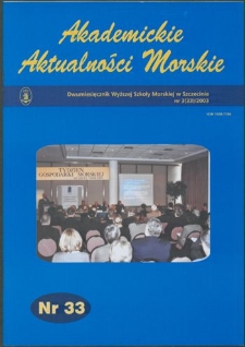 Akademickie Aktualności Morskie : Dwumiesięcznik Wyższej Szkoły Morskiej w Szczecinie. 2003, nr 3 (33)