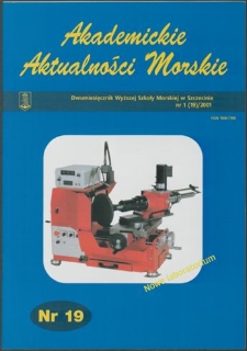 Akademickie Aktualności Morskie : Dwumiesięcznik Wyższej Szkoły Morskiej w Szczecinie. 2001, nr 1(19)