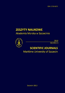 Zeszyty Naukowe. Akademia Morska w Szczecinie. 2013, nr 36(108) z. 1