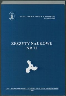 Zeszyty Naukowe. Wyższa Szkoła Morska w Szczecinie. 2003, nr 71