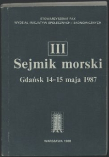 3. III Sejmik Morski, Gdańsk 14-15 maja 1987