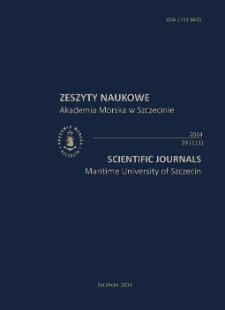 Zeszyty Naukowe. Akademia Morska w Szczecinie. 2014, 39(111)
