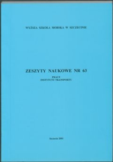 Zeszyty Naukowe. Wyższa Szkoła Morska w Szczecinie. 2001, nr 63