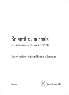 Zeszyty Naukowe. Akademia Morska w Szczecinie. 2019, 60(132)