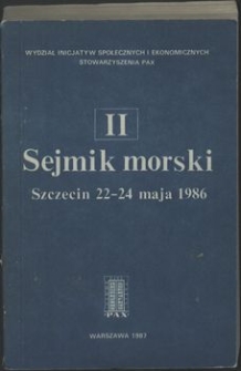 2. II Sejmik Morski, Szczecin 22 - 24 maja 1986