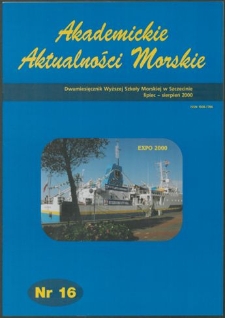 Akademickie Aktualności Morskie : Dwumiesięcznik Wyższej Szkoły Morskiej w Szczecinie .2000, nr 16 lipiec - sierpień