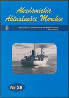 Akademickie Aktualności Morskie : Dwumiesięcznik Wyższej Szkoły Morskiej w Szczecinie. 2003, nr 6 (36)