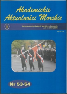 Akademickie Aktualności Morskie : Dwumiesięcznik Akademii Morskiej w Szczecinie. 2006, nr 5-6 (53-54)