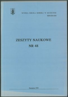 Zeszyty Naukowe. Akademia Morska w Szczecinie. 1995, nr 48