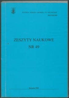 Zeszyty Naukowe. Wyższa Szkoła Morska w Szczecinie. 1995, nr 49