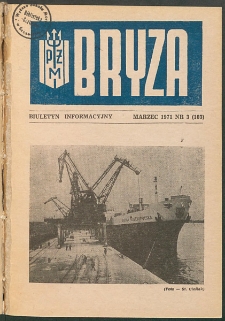 Bryza : biuletyn informacyjny Polskiej Żeglugi Morskiej. 1971, nr 3