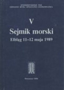 5. V Sejmik Morski, Elbląg 11-12 maja 1989
