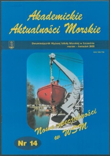 Akademickie Aktualności Morskie : Dwumiesięcznik Wyższej Szkoły Morskiej w Szczecinie. 2000, nr 14 marzec - kwiecień